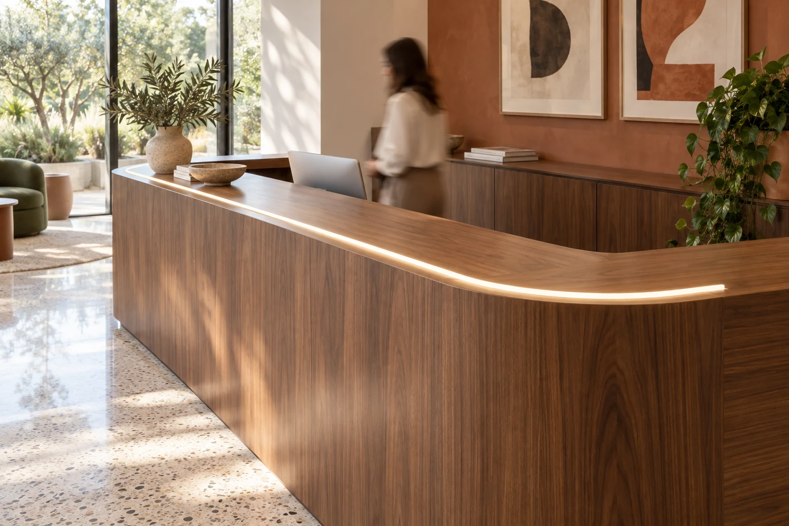 Ambientazione illustrativa NEONFLEX 1515 SB · Una linea accompagna la curva